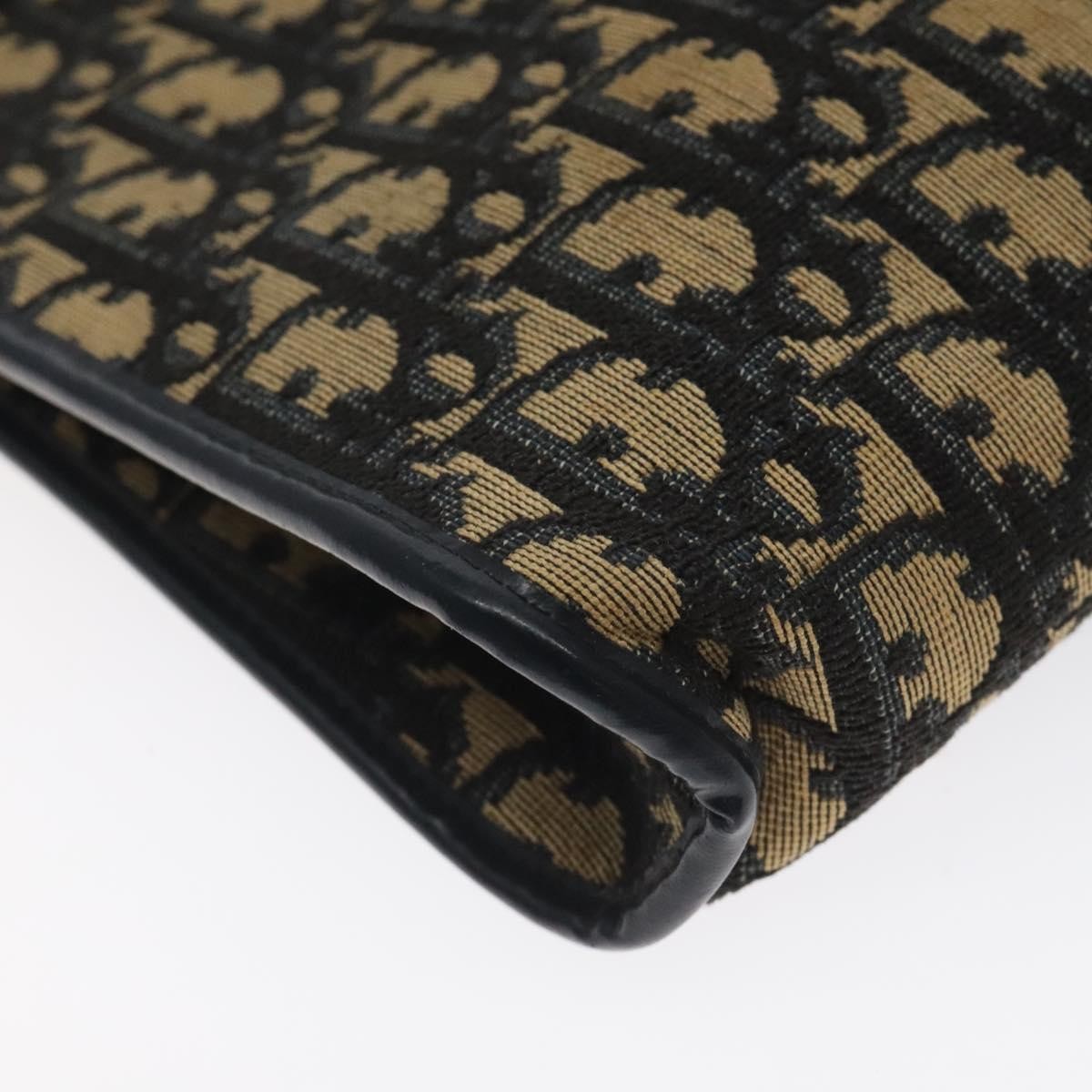 Christian Dior Vintage Trotter Shoulder Bag Canvas, NAVY, CANVAS, Shoulder bag