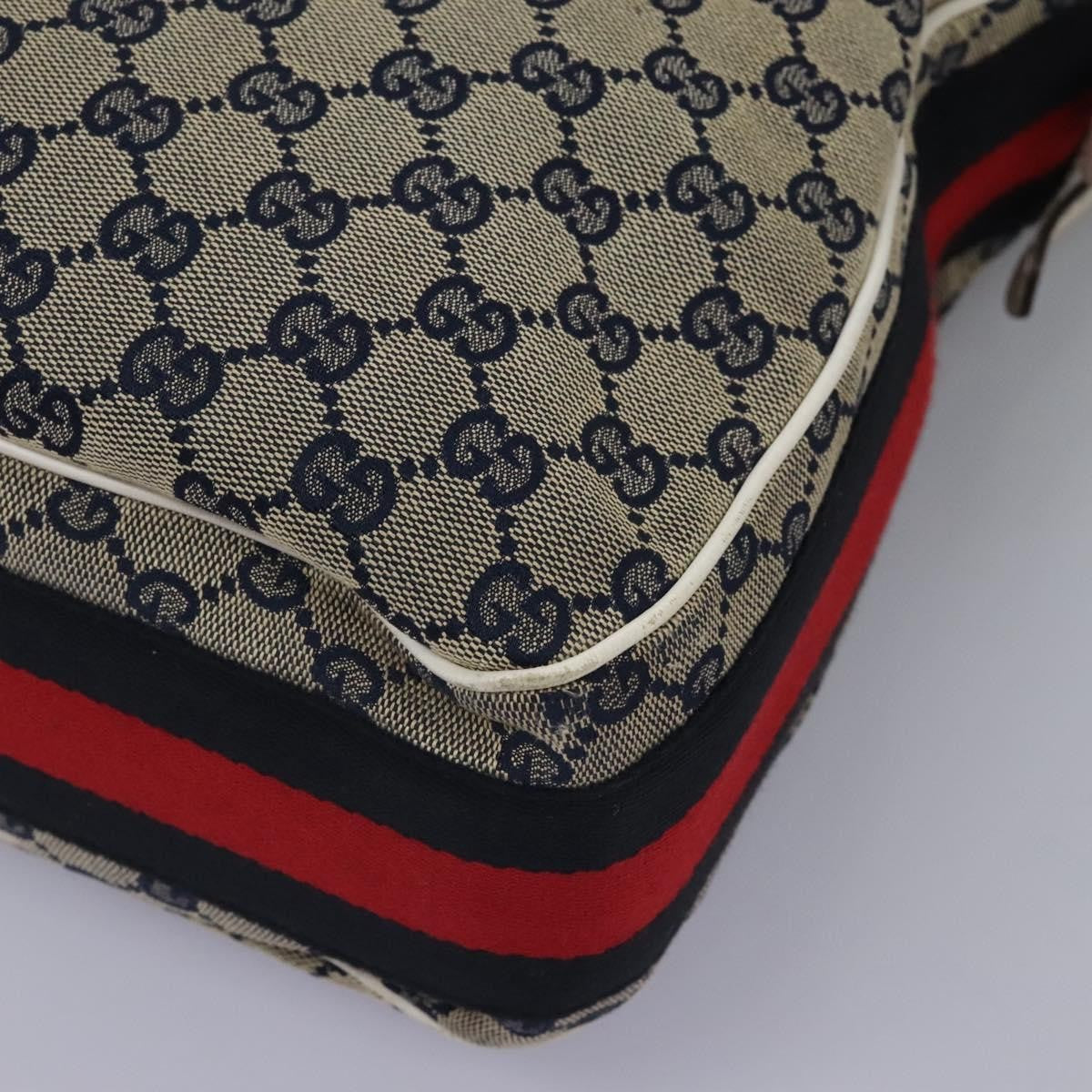 Gucci Heritage Web Hobo GG Canvas, NAVY, CANVAS, Shoulder bag