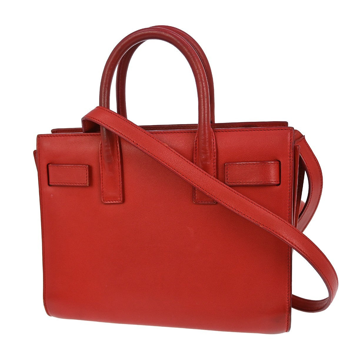Saint Laurent Sac de Jour NM Bag Leather, RED, LEATHER, Handbag