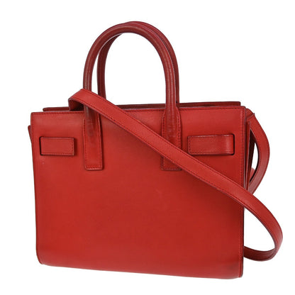 Saint Laurent Sac de Jour NM Bag Leather, RED, LEATHER, Handbag