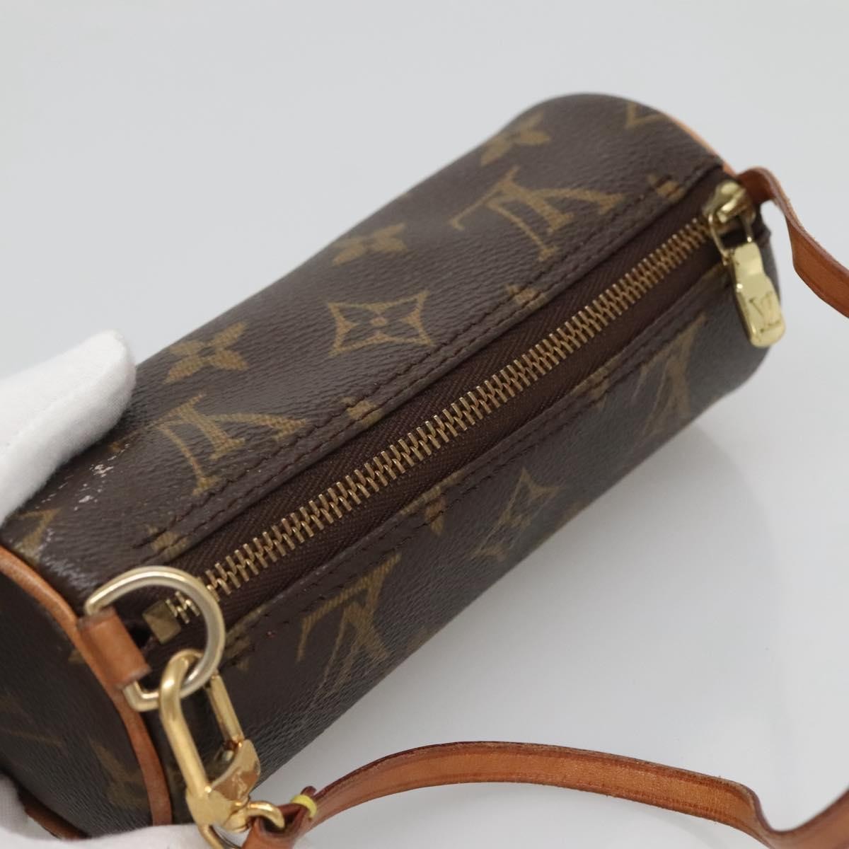 Louis Vuitton Papillon Pochette Monogram Canvas, BROWN, CANVAS, Handbag