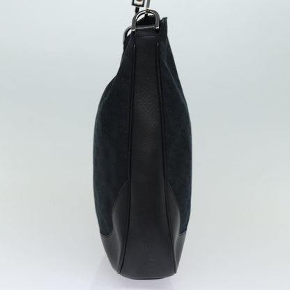 Gucci Bamboo Shoulder Bag GG Canvas, Black, Canvas, Shoulder Bag