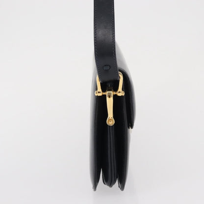Celine Vintage Carriage Flap Bag Leather, NAVY, LEATHER, Shoulder bag