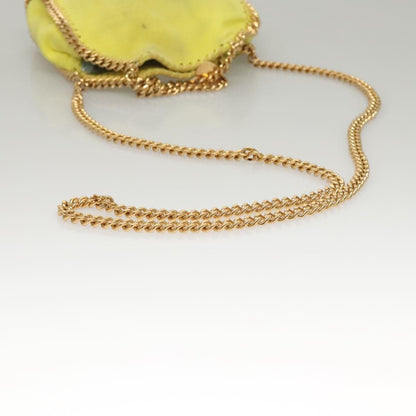 Stella McCartney Falabella Fold Over Crossbody Bag Suede, YELLOW, SUEDE, Crossbody bag
