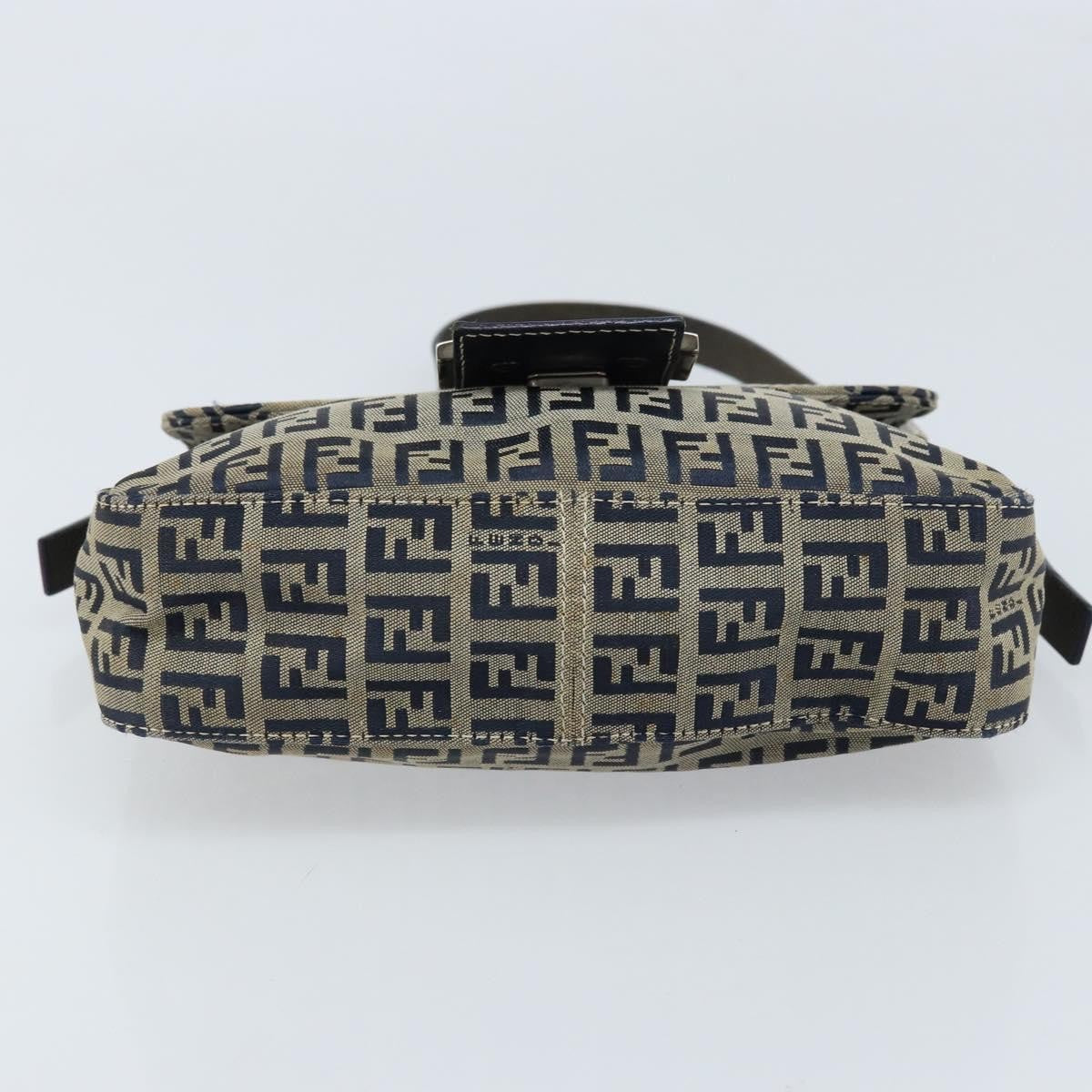 Fendi Mamma Baguette Shoulder Bag Canvas, NAVY, CANVAS, Shoulder bag