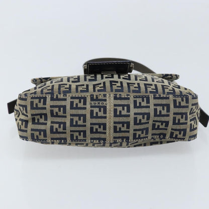 Fendi Mamma Baguette Shoulder Bag Canvas, NAVY, CANVAS, Shoulder bag