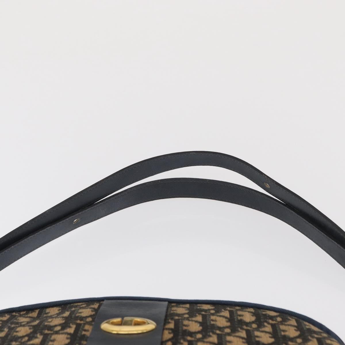 Christian Dior Vintage CD Trotter Handbag Canvas, NAVY, CANVAS, Handbag