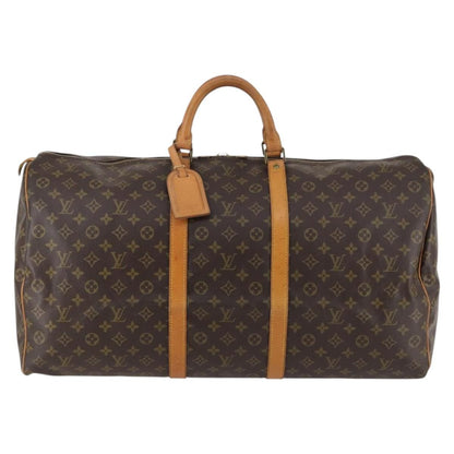 Louis Vuitton Keepall Bag Monogram Canvas, BROWN, CANVAS, Travel bag