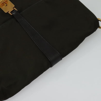 Prada Vintage Flap Messenger Bag Tessuto, Khaki, Nylon, Shoulder Bag