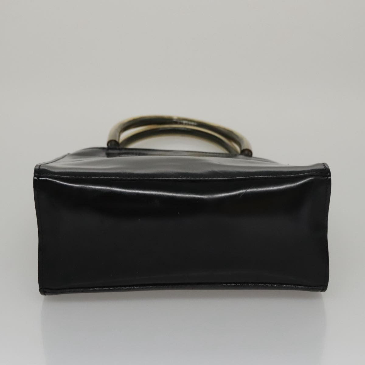Salvatore Ferragamo Gancini Wristlet Clutch Leather, BLACK, EMERALD, Clutche & pouche