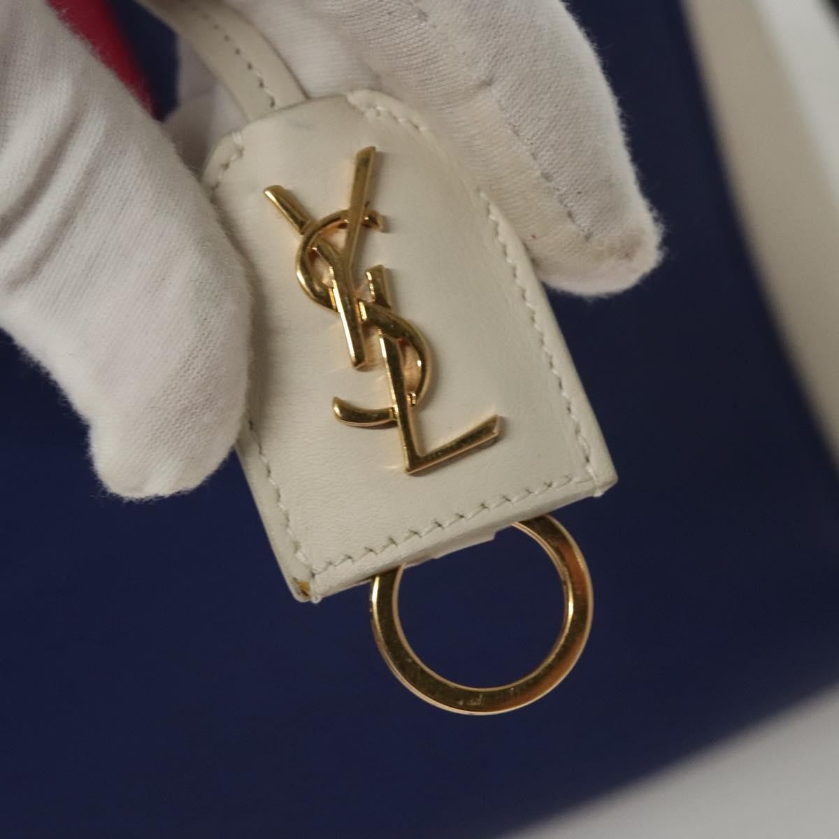 Saint Laurent Rive Gauche Cabas Leather, BLUE, LEATHER, Tote bag