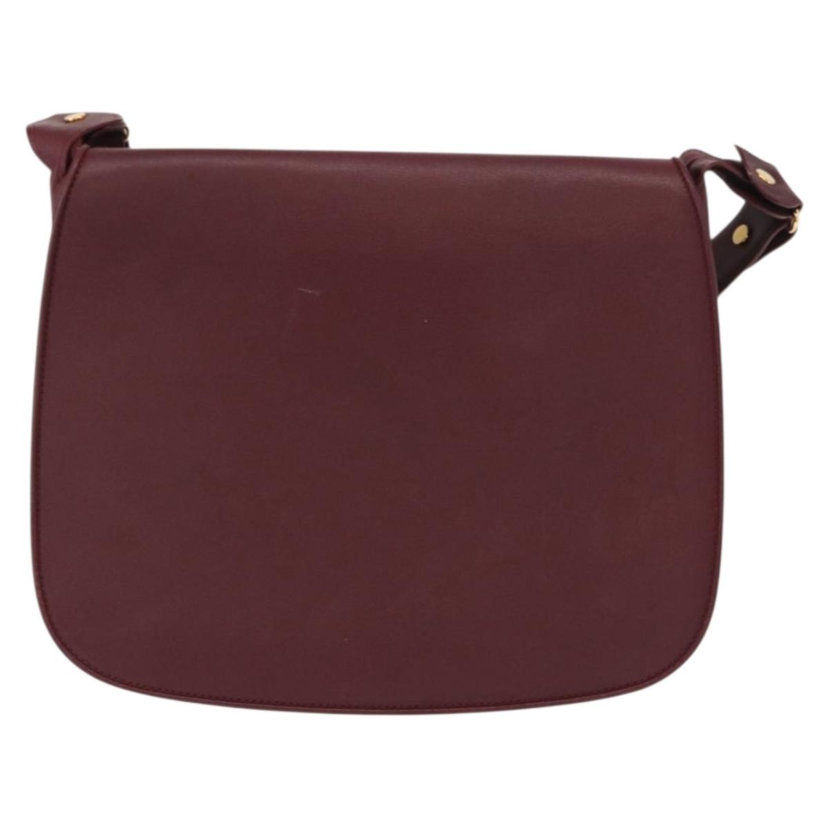 cartier Must de Cartier Shoulder Bag Leather, BURGUNDY, LEATHER, Shoulder bag