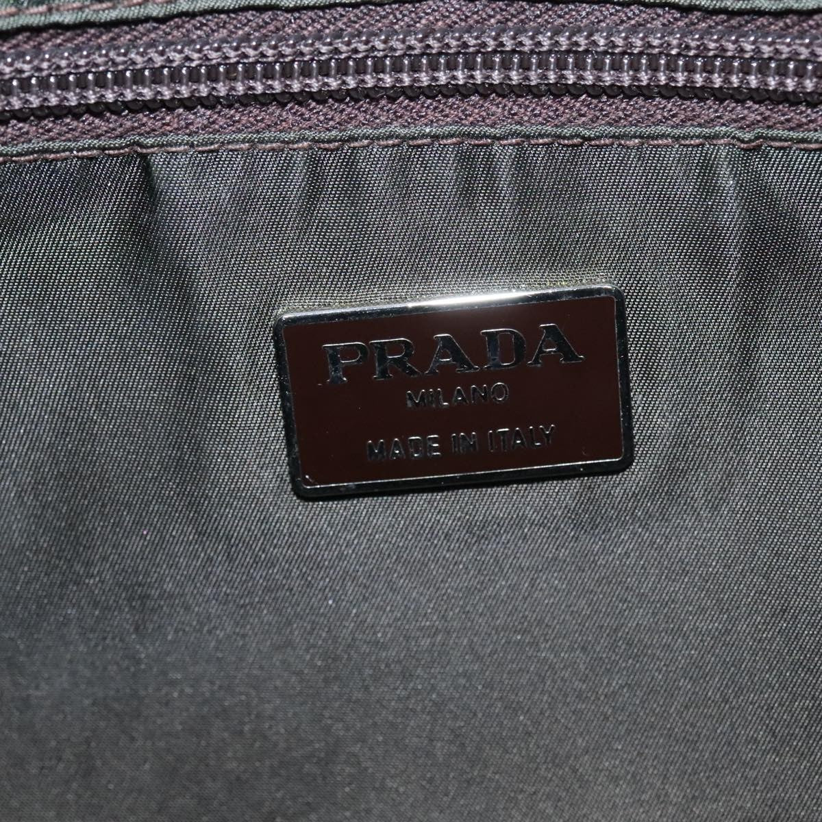 Prada Vintage Zip Handbag Tessuto, GREEN, NYLON, Handbag