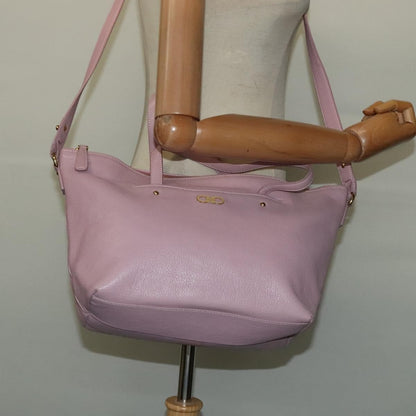 Salvatore Ferragamo Gancini Tote Leather, PINK, LEATHER, Tote bag