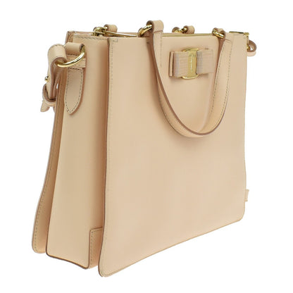 Salvatore Ferragamo Vara Bow Top Handle Convertible Tote Leather, PINK, LEATHER, Handbag