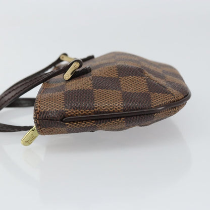 Louis Vuitton Manosque Pochette Damier, BROWN, CANVAS, Clutche & pouche