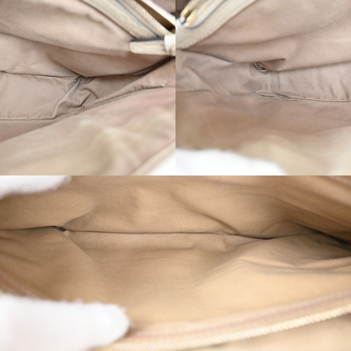 Celine Boogie Satchel Macadam, BEIGE, CANVAS, Tote bag