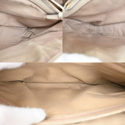 Celine Boogie Satchel Macadam, BEIGE, CANVAS, Tote bag