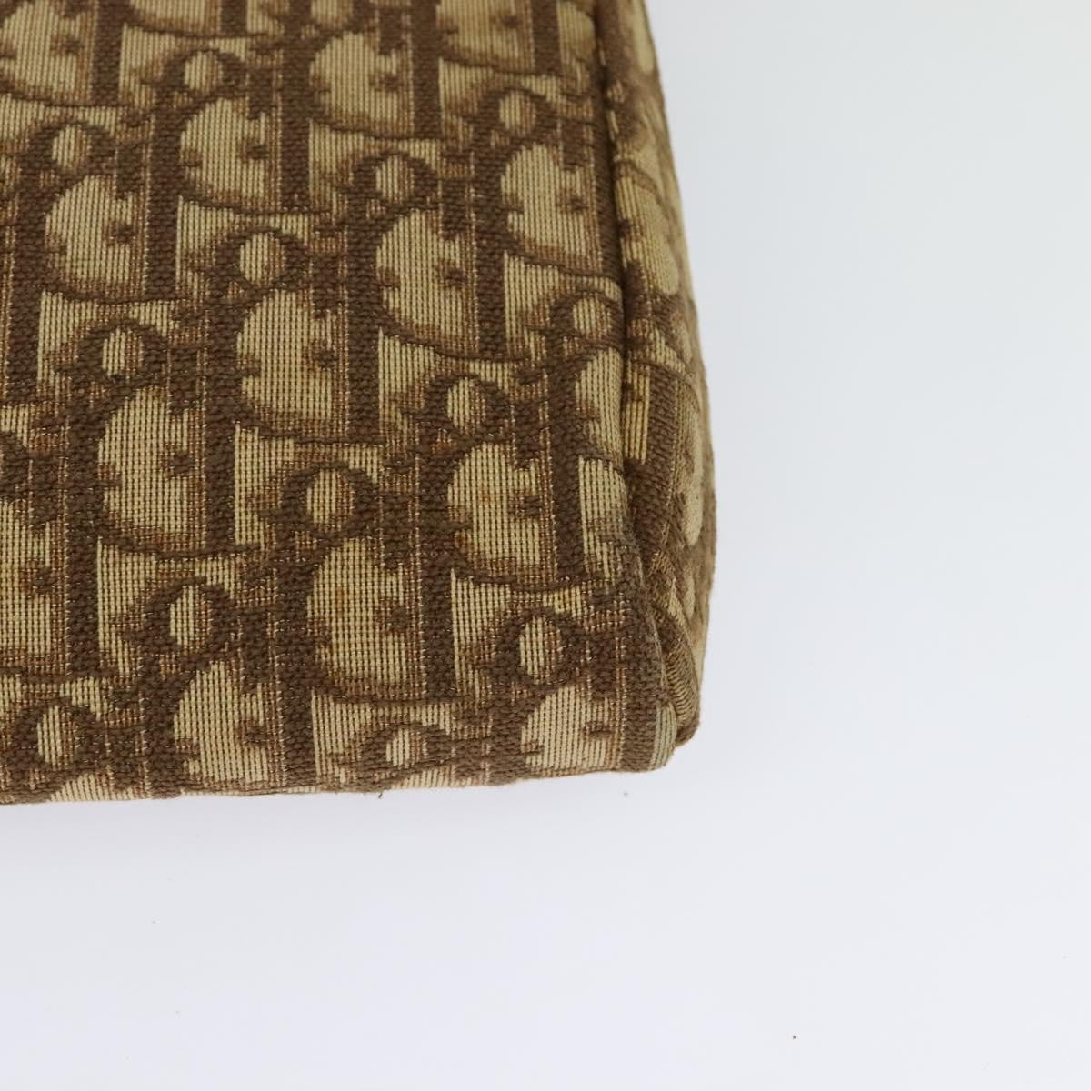 Christian Dior Vintage Trotter Flap Shoulder Bag Canvas, BROWN, CANVAS, Shoulder bag