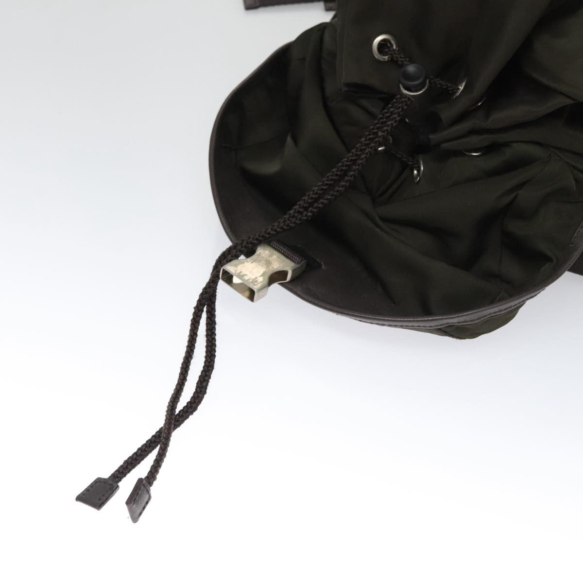 Prada Double Front Pocket Backpack Tessuto, Khaki, Nylon, Backpack