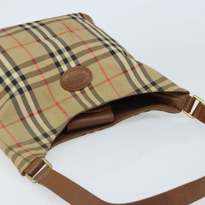 Burberry Nova check Shoulder bag Canvas and Leather, BEIGE, CANVAS, Shoulder bag