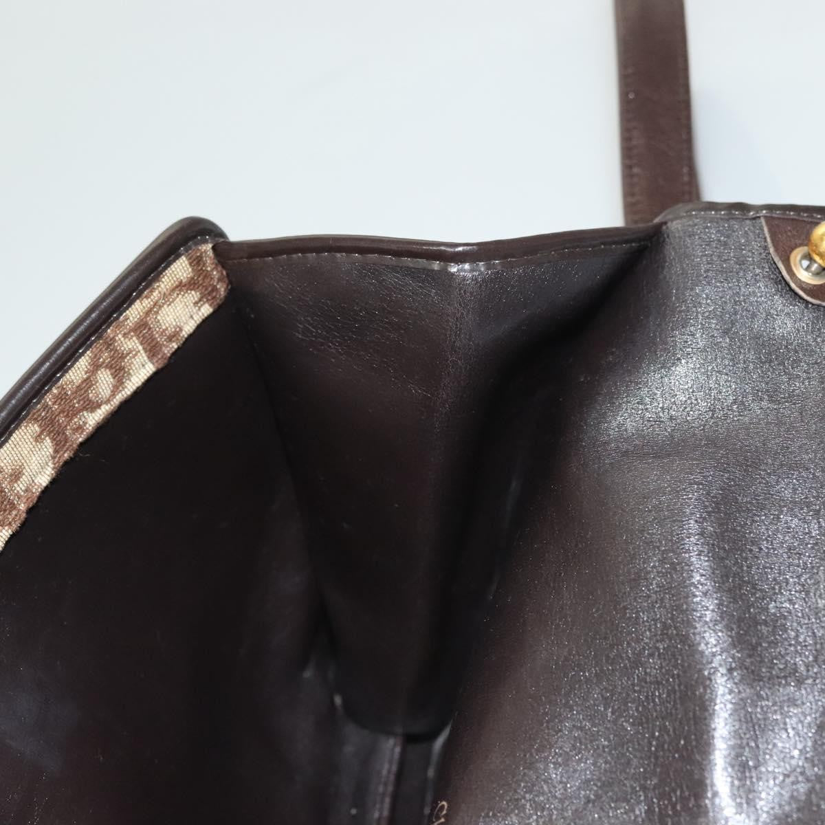 Christian Dior Vintage Trotter Shoulder Bag Canvas, BROWN, CANVAS, Shoulder bag