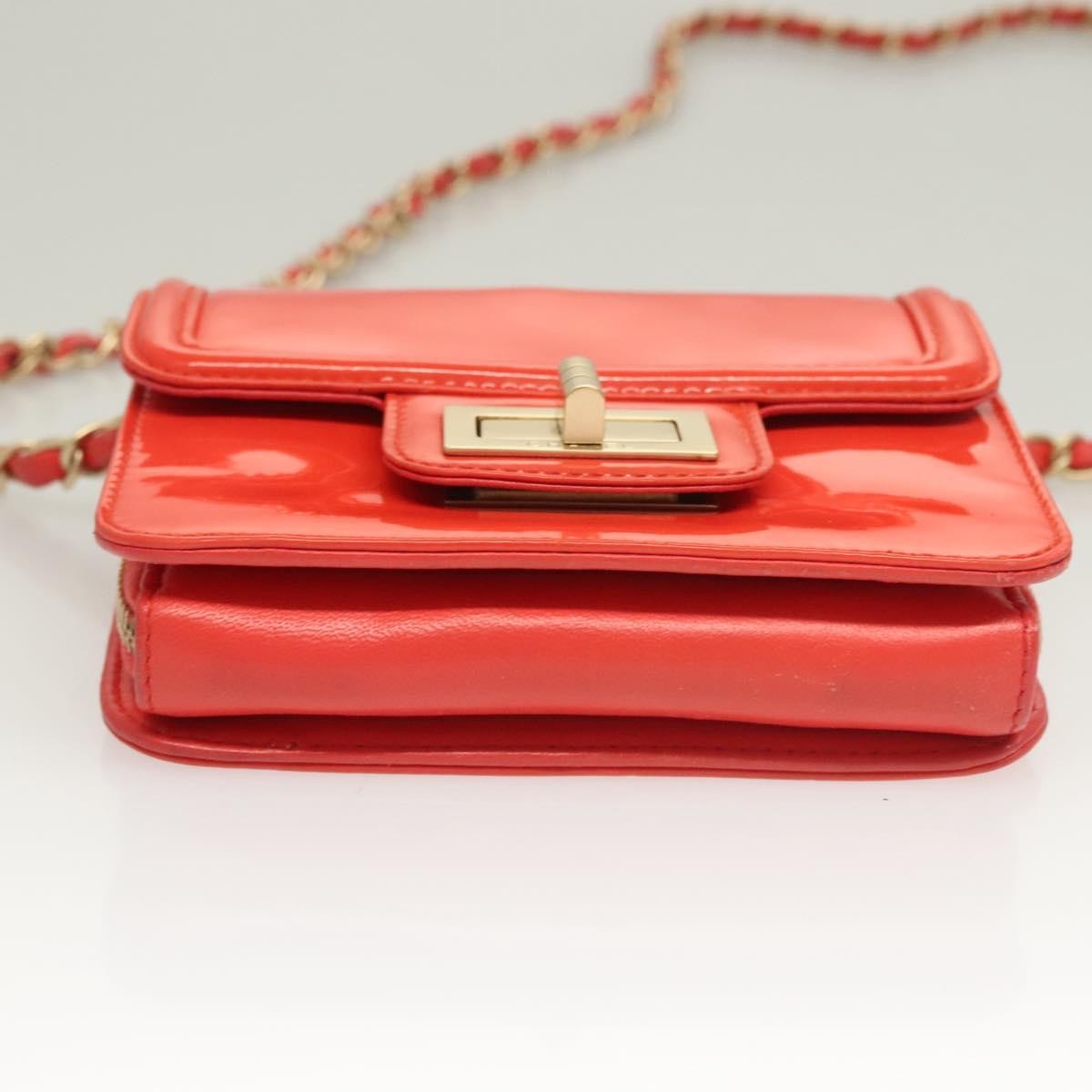 Chanel Reissue 2.55 Square Zip Around Card Holder Wallet Quilted Aged Calfskin, ORANGE, PATENT_LEATHER, Wallets