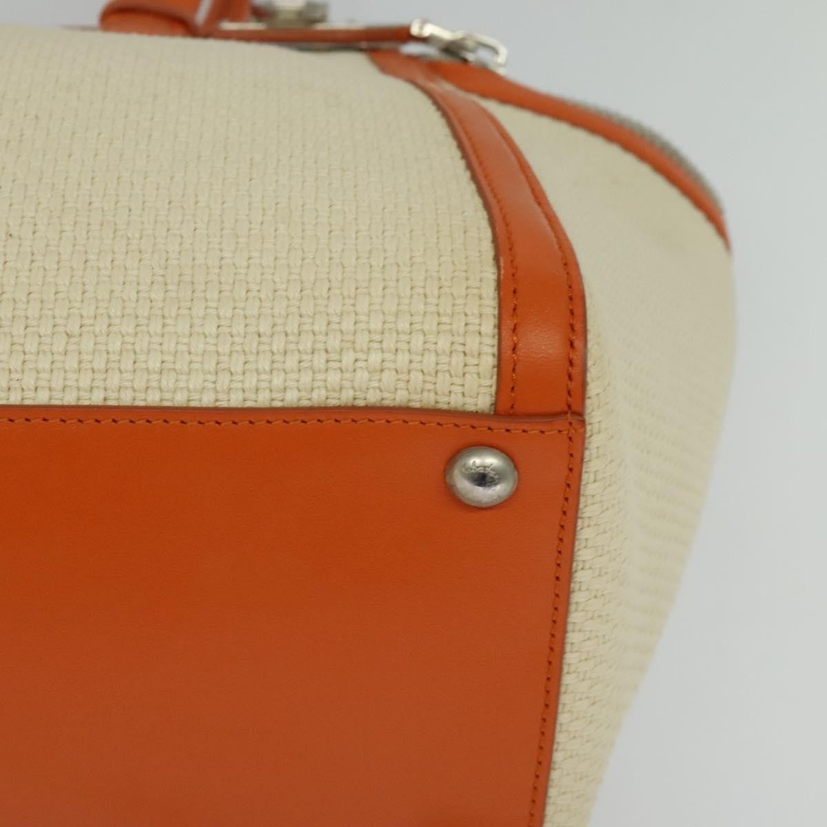 Salvatore Ferragamo Gancini Tote Canvas and Leather, BEIGE, CANVAS, Tote bag