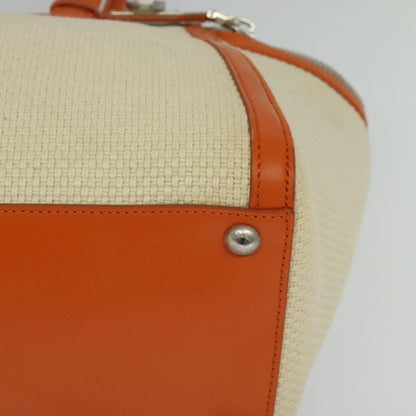 Salvatore Ferragamo Gancini Tote Canvas and Leather, BEIGE, CANVAS, Tote bag