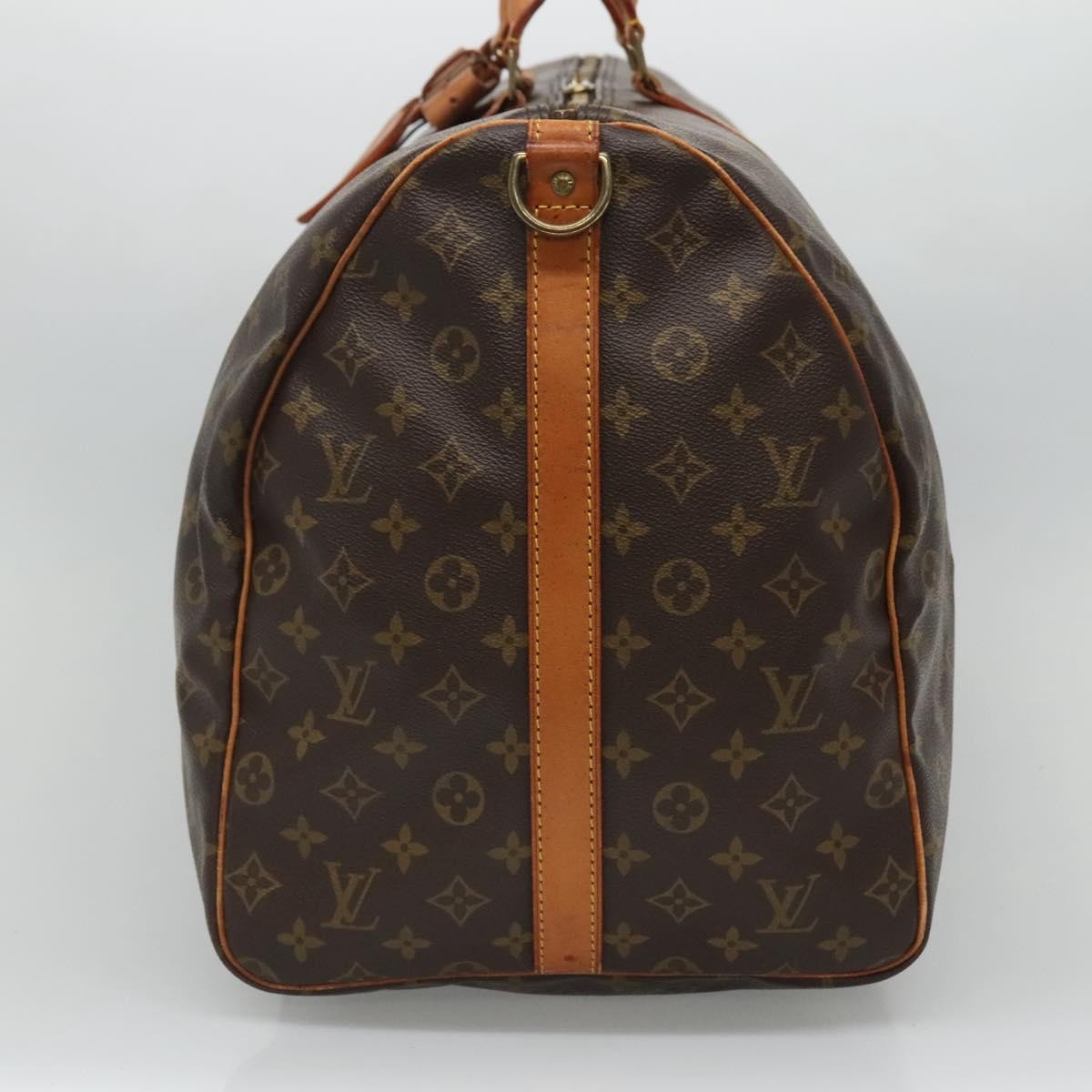 Louis Vuitton Keepall Bandouliere Bag Monogram Canvas, BROWN, CANVAS, Travel bag