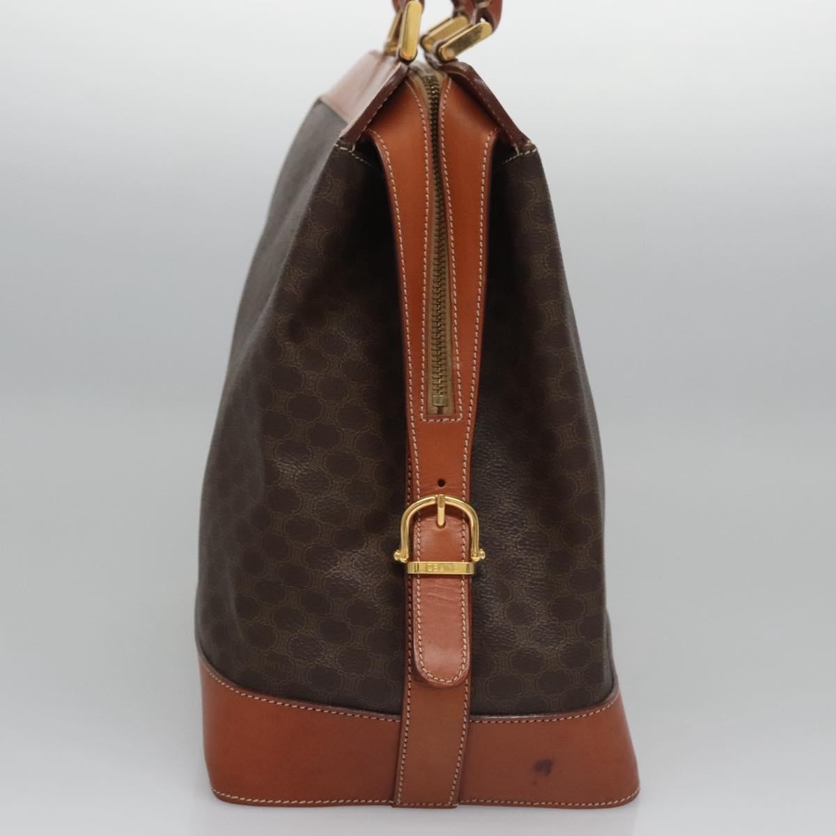 Celine Vintage Macadam Tote bag Canvas and Leather, Brown, Canvas, Tote Bag