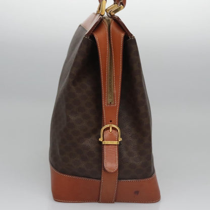 Celine Vintage Macadam Tote bag Canvas and Leather, Brown, Canvas, Tote Bag