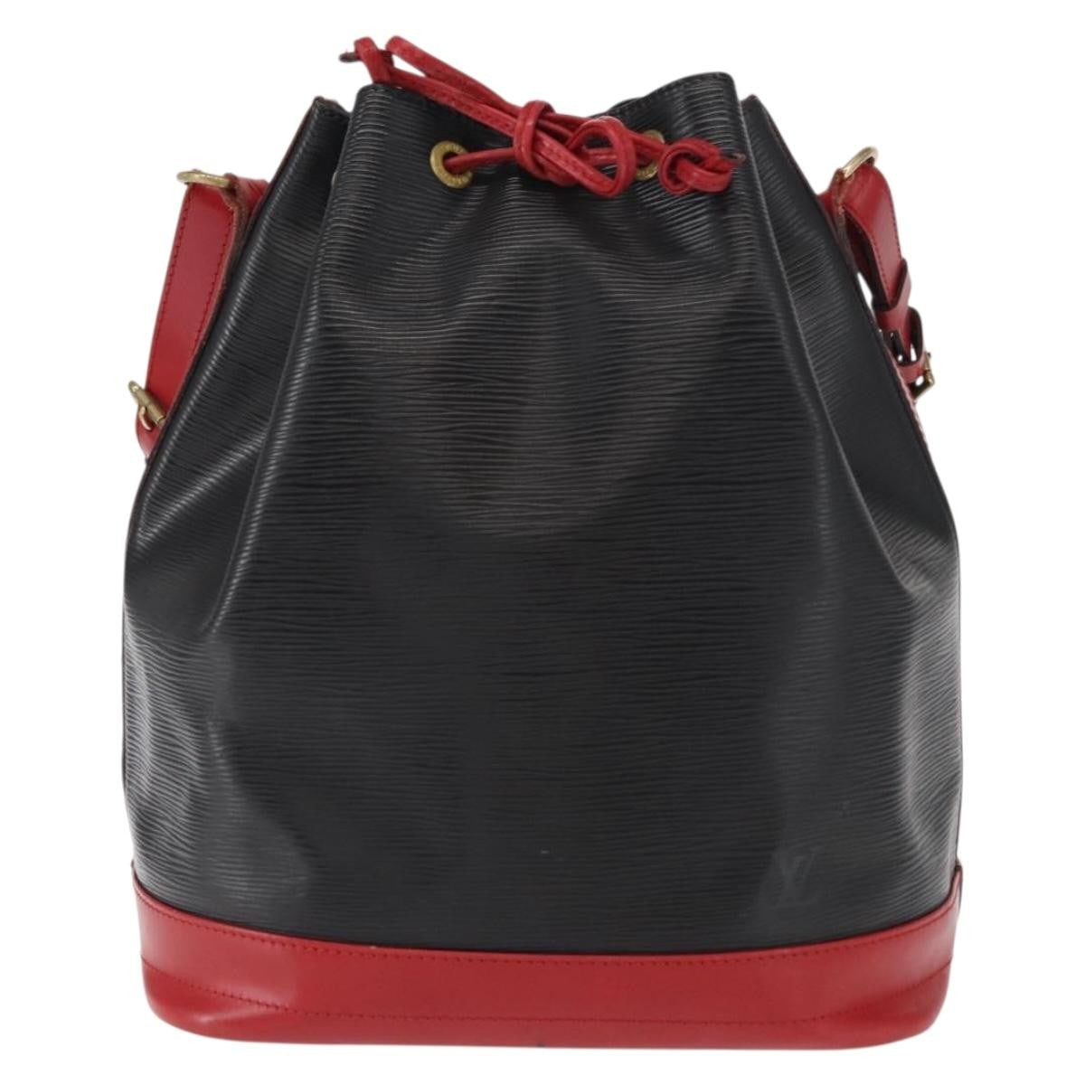 Louis Vuitton Bicolor Noe Handbag Epi Leather, BLACK, LEATHER, Shoulder bag