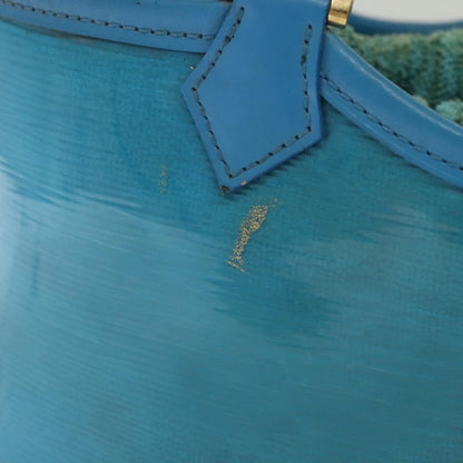 Louis Vuitton Plage Lagoon Bay Handbag Vinyl Epi Leather, BLUE, LEATHER, Handbag