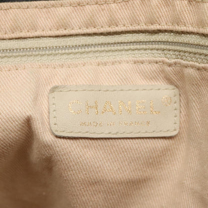 Chanel Camellia Tote Leather, BLACK, LEATHER, Tote bag
