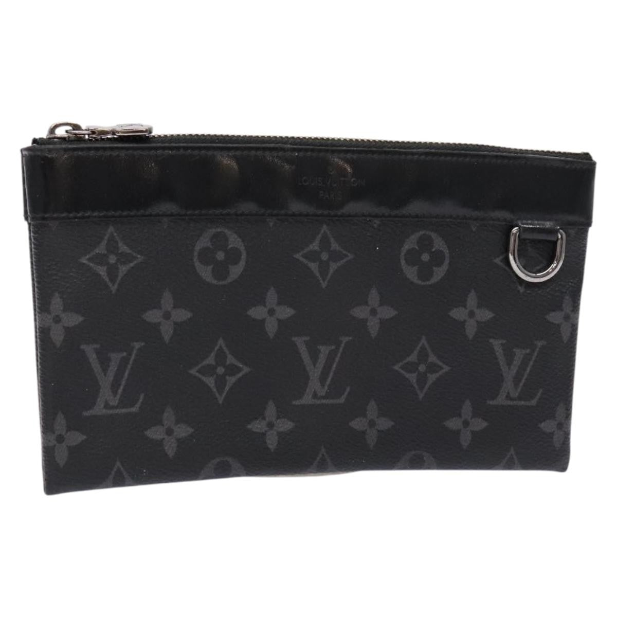 Louis Vuitton Discovery Pochette Monogram Eclipse Canvas, BLACK, CANVAS, Clutche & pouche