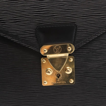Louis Vuitton Porte Documents Bandouliere Briefcase Epi Leather, BLACK, LEATHER, Briefcase