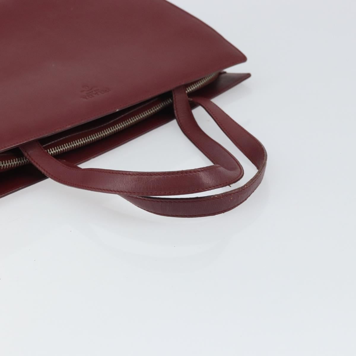 Prada Vintage Handbag Leather, BURGUNDY, LEATHER, Handbag