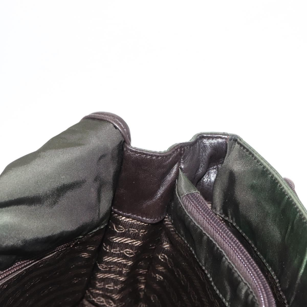 Prada Double Buckle Flap Messenger Bag Tessuto, Khaki, Nylon, Shoulder Bag