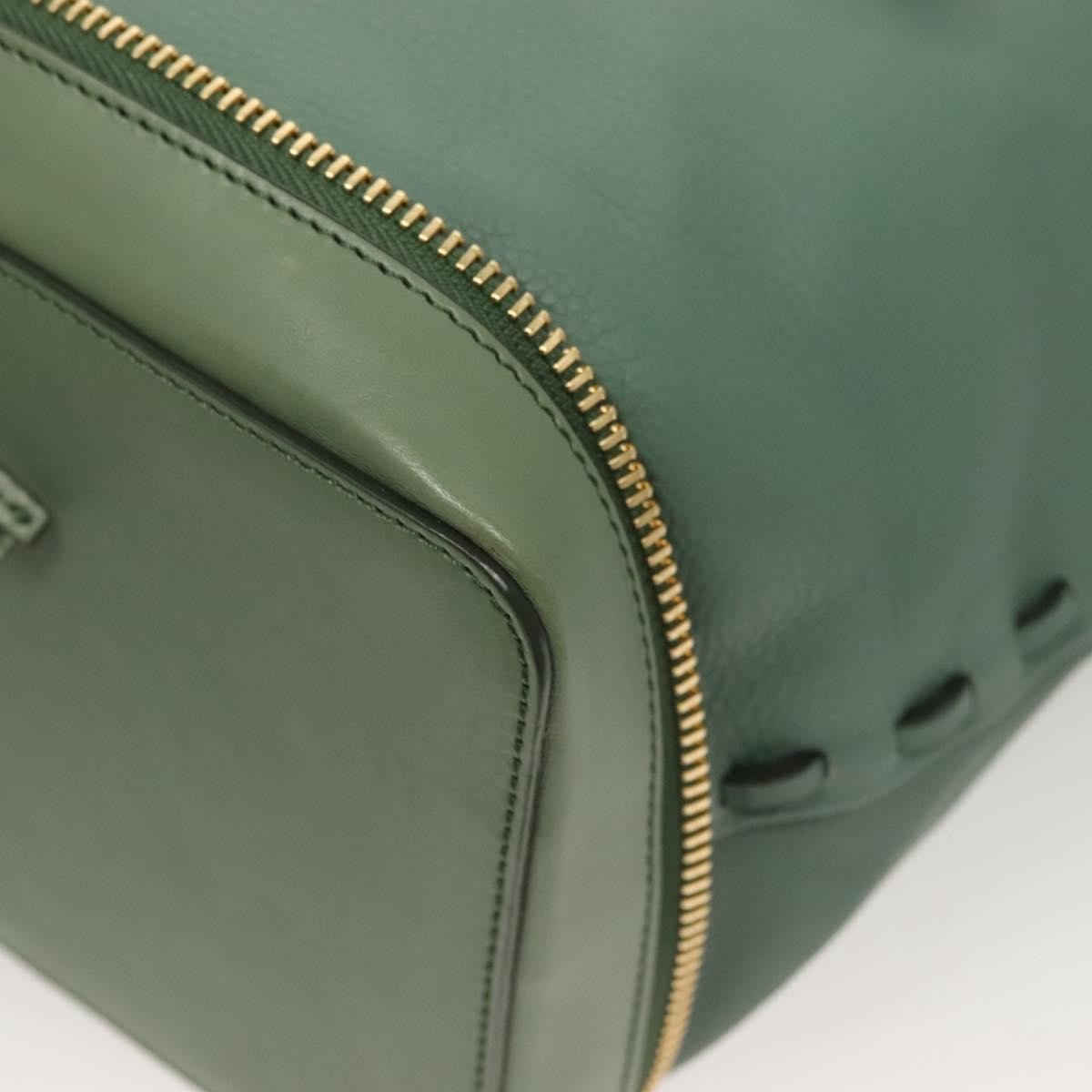 Chloe Ellen Moyen Tote Leather, GREEN, LEATHER, Tote bag