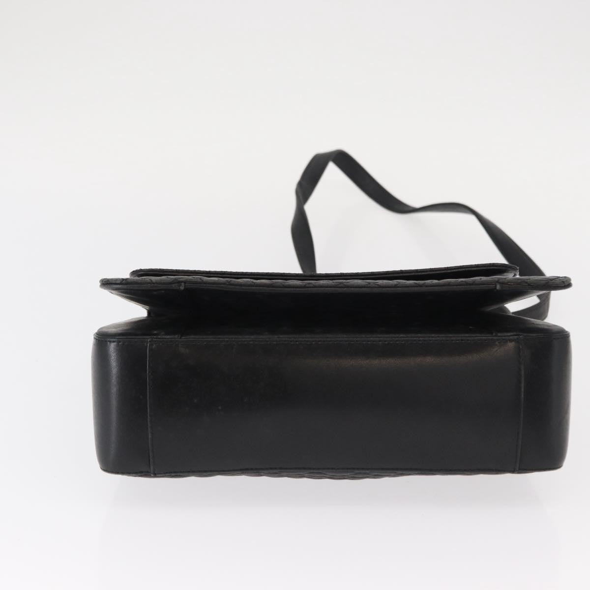 Bally Vintage Handbag Quilted Leather, BLACK, LEATHER, Handbag