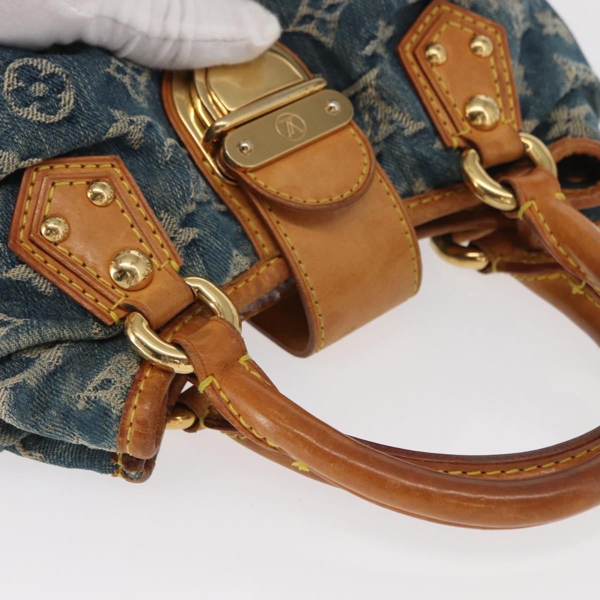 Louis Vuitton Pleaty Handbag Denim, BLUE, DENIM_JEANS, Handbag
