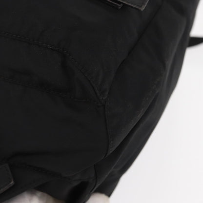 Prada Double Front Pocket Backpack Tessuto, BLACK, NYLON, Backpack