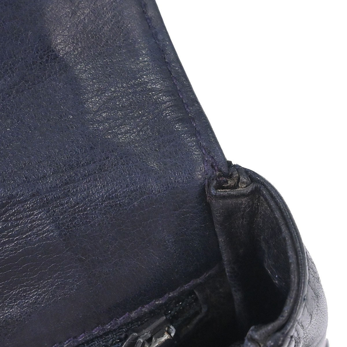 Chanel Vintage Flap Waist Bag Leather, NAVY, LEATHER, Clutche & pouche