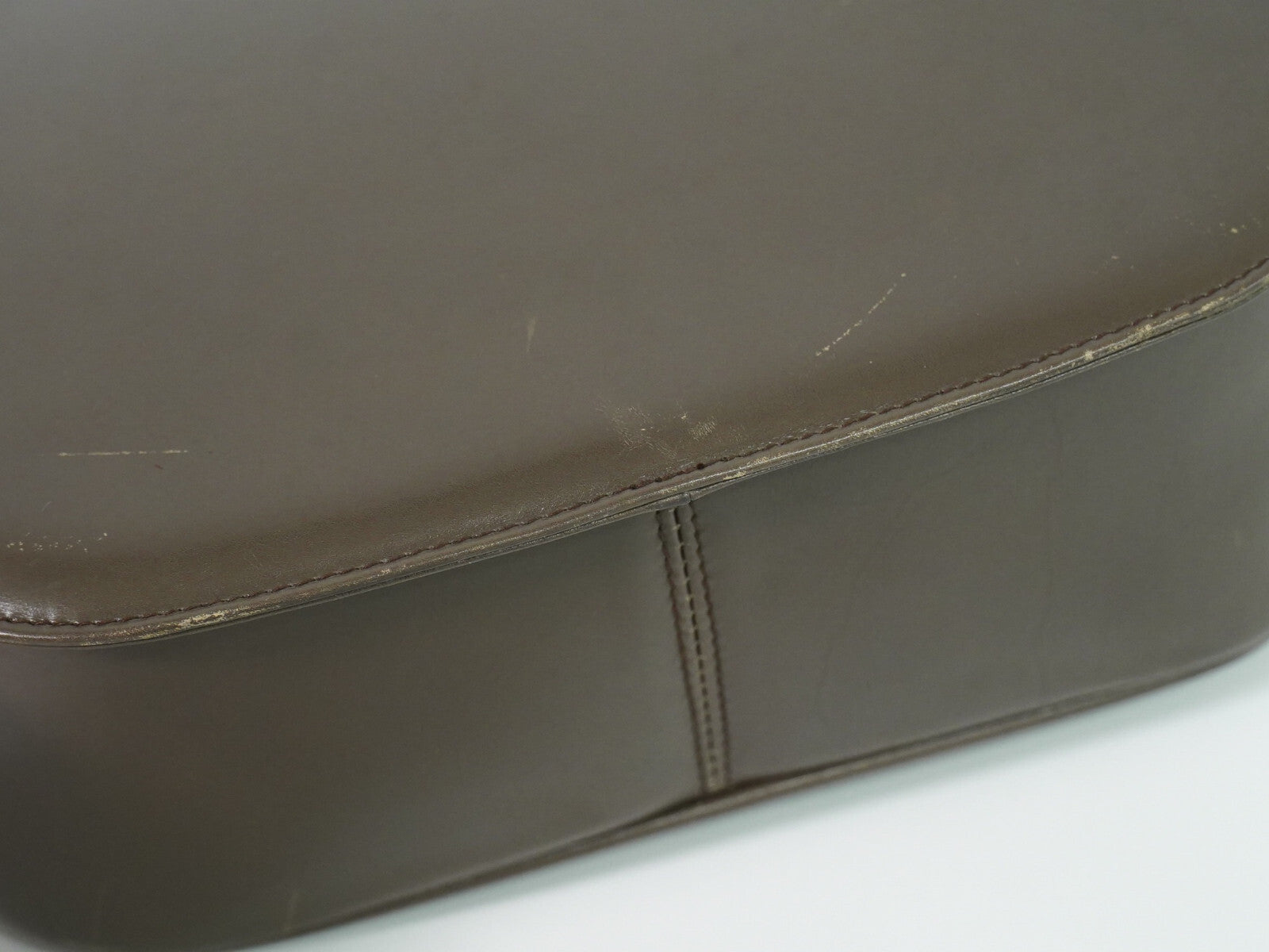 Salvatore Ferragamo Gancini Shoulder Bag Leather, BROWN, LEATHER, Shoulder bag