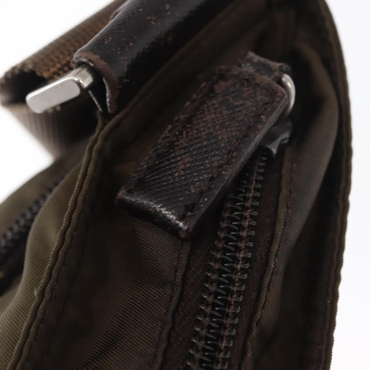 Prada Front Pocket Messenger Bag Tessuto, KHAKI, NYLON, Shoulder bag