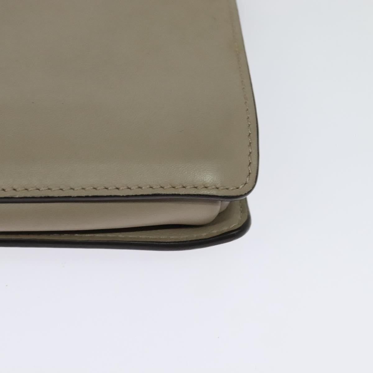 Chloe Faye Shoulder Bag Leather and Suede, BEIGE, LEATHER, Shoulder bag