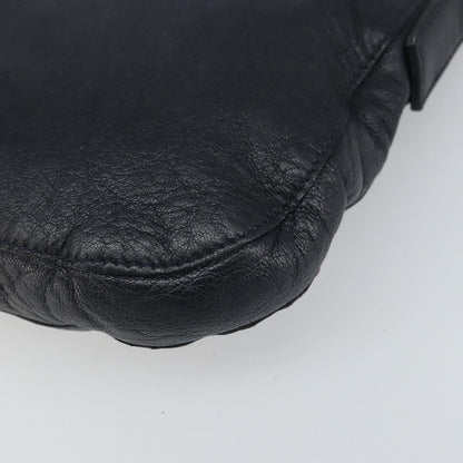 Celine Vintage Shoulder Bag Leather, NAVY, LEATHER, Shoulder bag