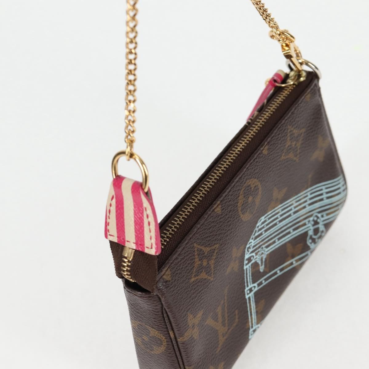Louis Vuitton Pochette Accessoires Limited Edition Christmas Animation Monogram Canvas, BROWN, CANVAS, Clutche & pouche