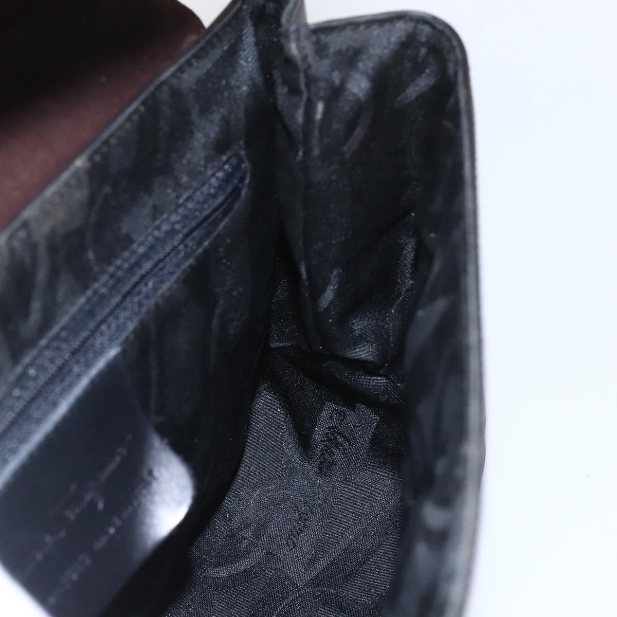 Salvatore Ferragamo Vala Shoulder Bag Leather, BLACK, LEATHER, Shoulder bag